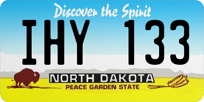 ND license plate IHY133