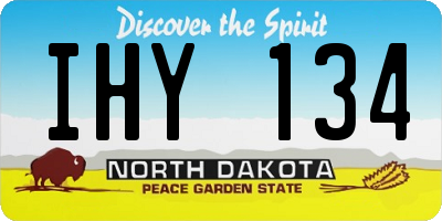 ND license plate IHY134