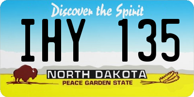 ND license plate IHY135