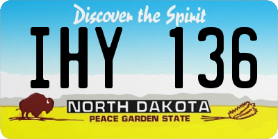 ND license plate IHY136