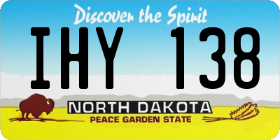 ND license plate IHY138