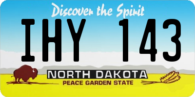 ND license plate IHY143