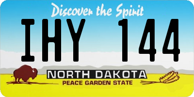 ND license plate IHY144
