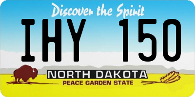 ND license plate IHY150