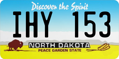 ND license plate IHY153
