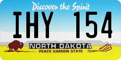 ND license plate IHY154