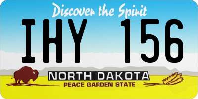 ND license plate IHY156