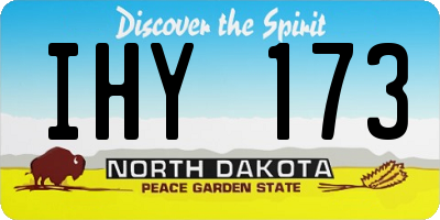 ND license plate IHY173