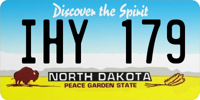 ND license plate IHY179