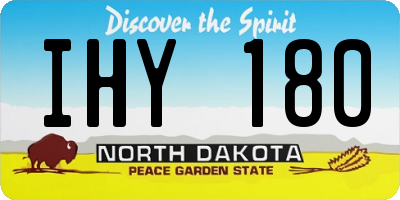 ND license plate IHY180