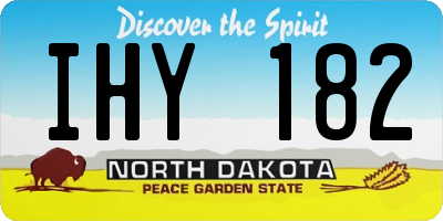 ND license plate IHY182