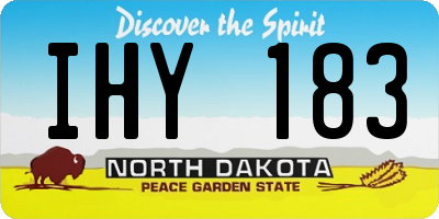 ND license plate IHY183