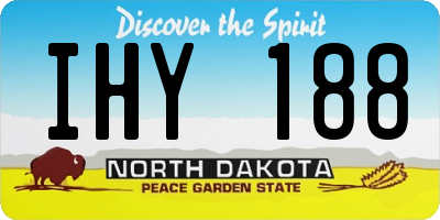 ND license plate IHY188