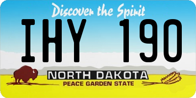 ND license plate IHY190