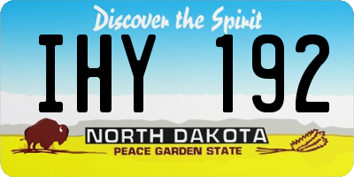 ND license plate IHY192