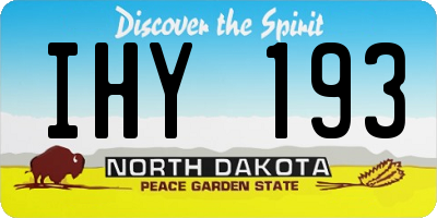 ND license plate IHY193