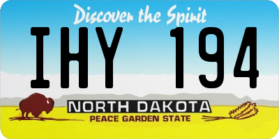 ND license plate IHY194