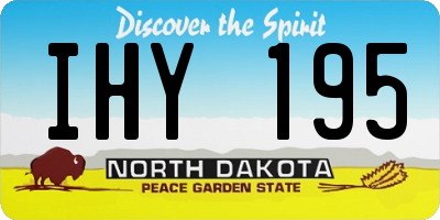 ND license plate IHY195