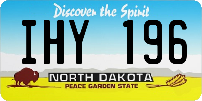 ND license plate IHY196