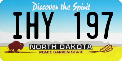 ND license plate IHY197