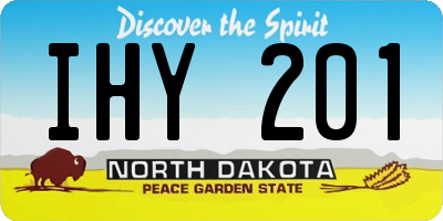ND license plate IHY201
