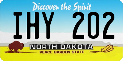 ND license plate IHY202