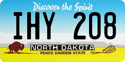ND license plate IHY208