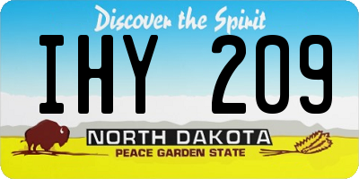ND license plate IHY209