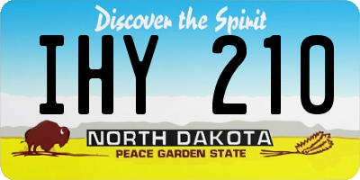 ND license plate IHY210