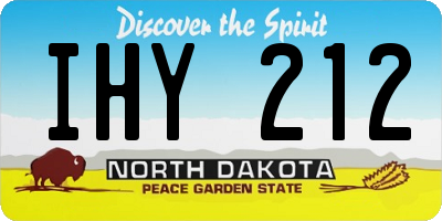 ND license plate IHY212
