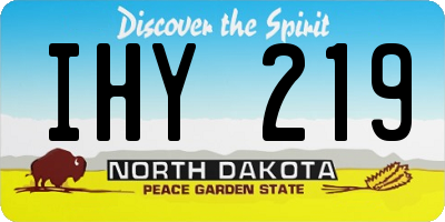 ND license plate IHY219