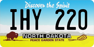 ND license plate IHY220