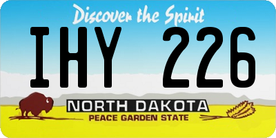 ND license plate IHY226
