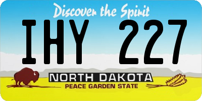 ND license plate IHY227