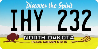 ND license plate IHY232
