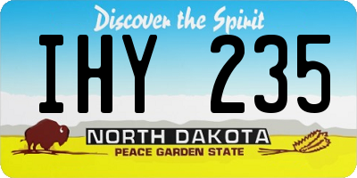 ND license plate IHY235
