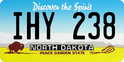 ND license plate IHY238
