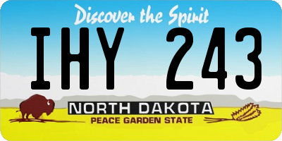 ND license plate IHY243