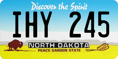 ND license plate IHY245