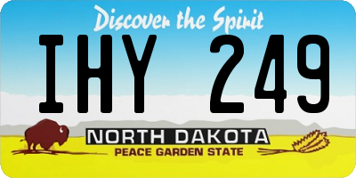 ND license plate IHY249
