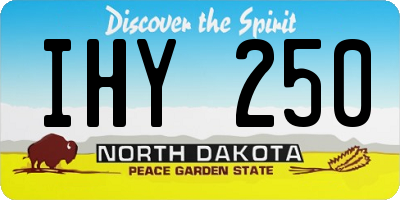 ND license plate IHY250