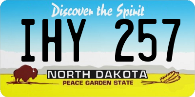 ND license plate IHY257