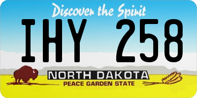 ND license plate IHY258