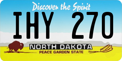 ND license plate IHY270