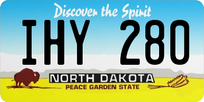 ND license plate IHY280