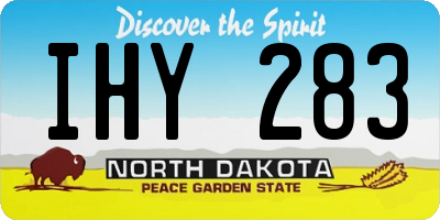ND license plate IHY283
