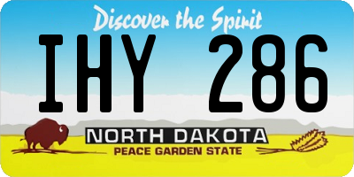 ND license plate IHY286