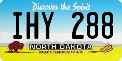 ND license plate IHY288