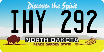 ND license plate IHY292