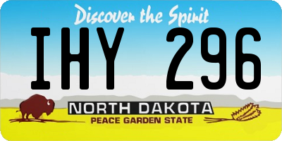 ND license plate IHY296